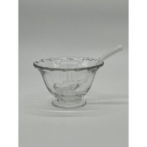 Vtg Fostoria Century Footed Mayo~Mayonnaise Bowl W/ Ladle~2 Pc